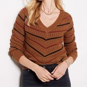 Evereve Brown V-Neck Sweater